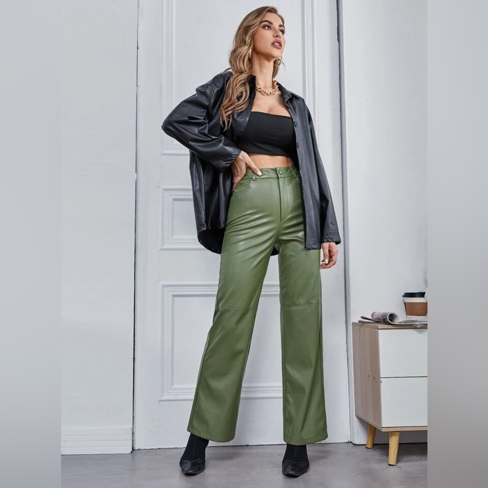 Palazzo Leather Pants